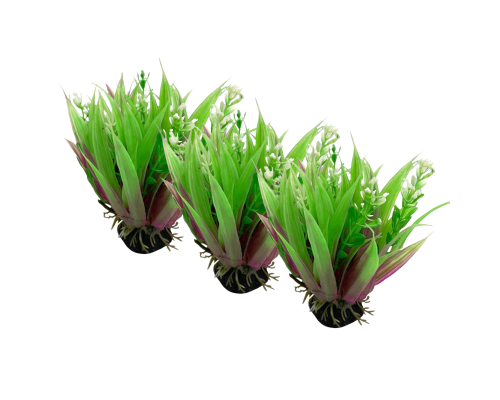 Растение искусственное, декор для аквариума, Рео покрывальчатое, 3 шт