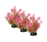 Растение искусственное, декор для аквариума, Амбулия розово-зеленая, 3 шт