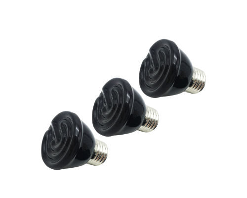 Нагревательная керамическая лампа для террариума, маленькая, 100 Вт, 3 шт