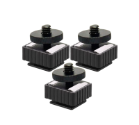 Комплект крепления для камер на штатив: 3 держателя PAZ-14 и 3 адаптера с резьбой 1/4 и в паз с одной гайкой