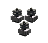 Комплект крепления для камер на штатив: 3 адаптера PAZ-14 и 3 переходника с резьбой 1/4 и в паз с двумя гайками