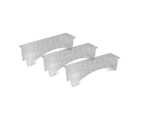 Подставка под насадки машинки для стрижки, прозрачная, 3 шт