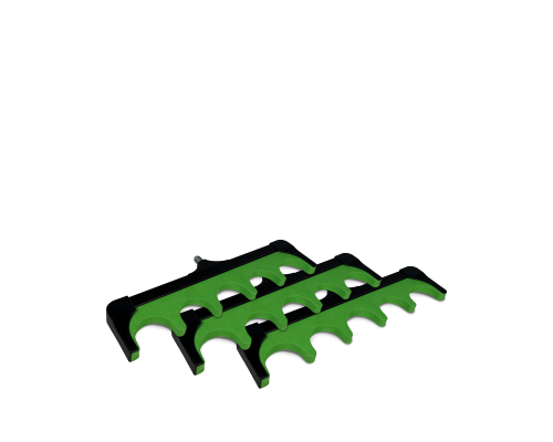 Держатель для удочек, 5 мест, с резьбовым креплением, цвет зеленый, 3 шт