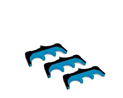 Держатель для удочек, 3 места, с резьбовым креплением, цвет синий, 3 шт