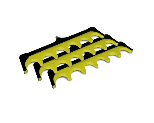 Держатель для удочек, 6 мест, с резьбовым креплением, цвет желтый, 3 шт