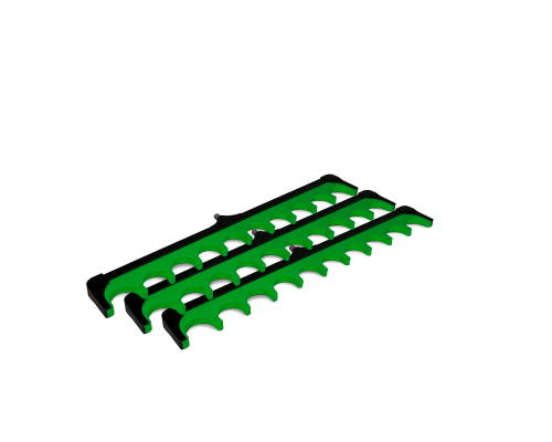 Держатель для удочек, 10 мест, с резьбовым креплением, цвет зеленый, 3 шт