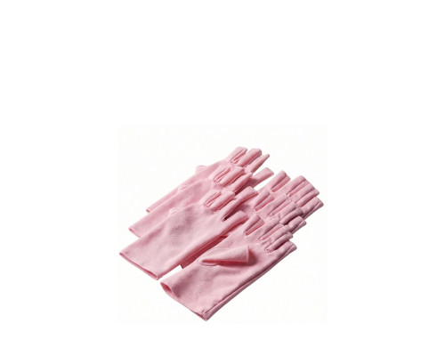 Перчатки для защиты кожи от УФ излучения для маникюра, цвет светло-розовый, 3 пары