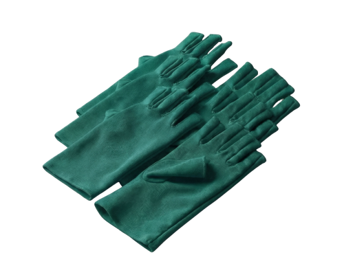 Перчатки для защиты кожи от УФ излучения для маникюра, цвет изумрудный, 3 пары