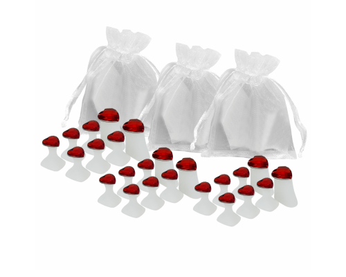 Разделители пальцев для педикюра, красные сердечки, 3 комплекта в мешочках