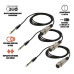 Кабель для микрофона, разъем 6.5mm XLR-Jack 6.3mm, 1.5 м, 3 шт