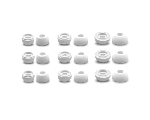 Амбушюры белые для наушников, размер S - 3 пары, M - 3 пары, L - 3 пары