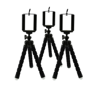 Штатив-трипод Flex-01 для телефона с гибкими ножками, черный, 3 шт