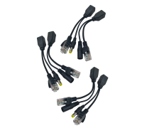Пассивный приемник и передатчик PoE, RJ45, DC 2.1/5.5 мм, 3 комплекта, черный