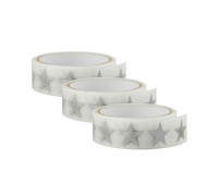 Светоотражающая термонаклейка Звезда для одежды, рюкзаков, колясок, 3 ленты по 1 метру