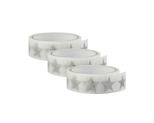 Светоотражающая термонаклейка Звезда для одежды, рюкзаков, колясок, 3 ленты по 1 метру