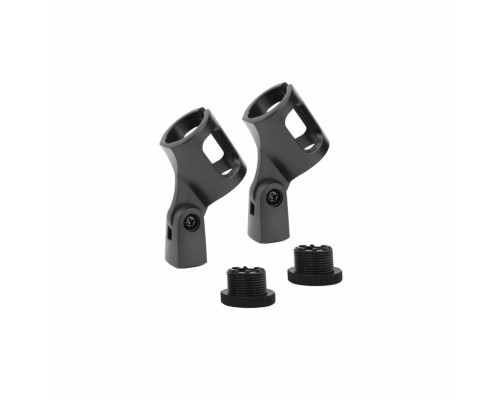 Держатель для ручного микрофона «бочонок» с резьбой крепления 5/8" и переходником на 3/8", в комплекте 2 шт.