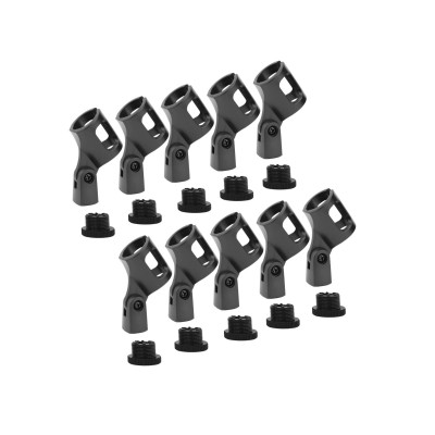 Держатель для ручного микрофона «бочонок» с резьбой крепления 5/8" и переходником на 3/8", в комплекте 10 шт.