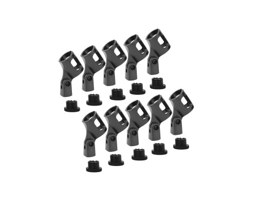 Держатель для ручного микрофона «бочонок» с резьбой крепления 5/8" и переходником на 3/8", в комплекте 10 шт.