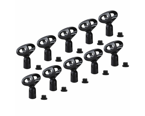 Держатель для ручного микрофона с резьбой крепления 5/8" и переходником на 3/8", в комплекте 10 шт.