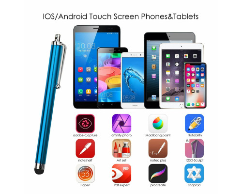 Универсальный стилус для рисования, для телефона, смартфона, планшета, голубой, в комплекте 5 шт.
