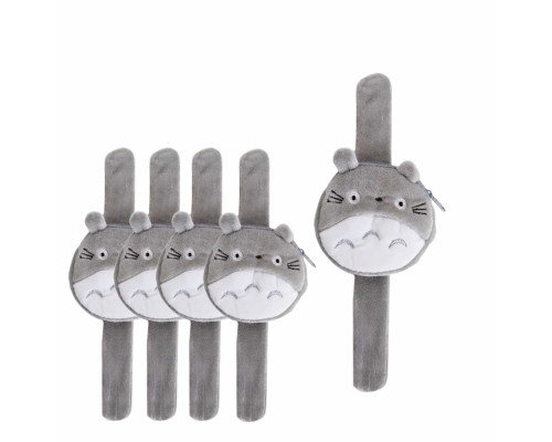 Игольница мягкая "Тоторо", браслет на руку с кармашком для хранения, длина 23 см, 5 шт