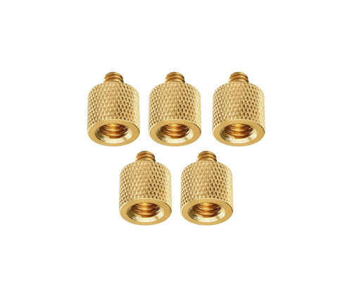 Переходник 3/8"(F) - 1/4"(M) для фото- штативов и микрофонных стоек, в комплекте 5 шт.