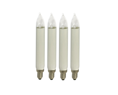 Комплект новогодних светодиодных лампочек HPN-15105 в виде свечи с цоколем Е10, 4 шт