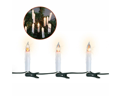 Новогодняя гирлянда "свечи", 20 шт, общая длина 8,70 м