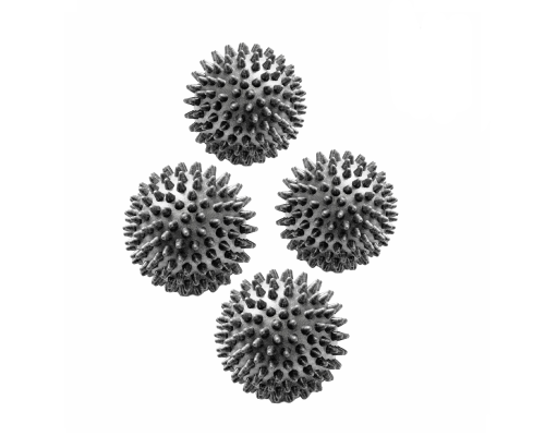 4 мяча массажных серых
