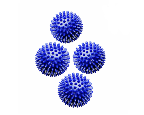 4 мяча массажных синих