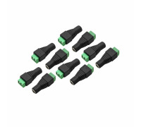 Разъем питания для камеры видеонаблюдения DC (мама) с клеммной колодкой PST-DCF01 в комплекте 10 шт.