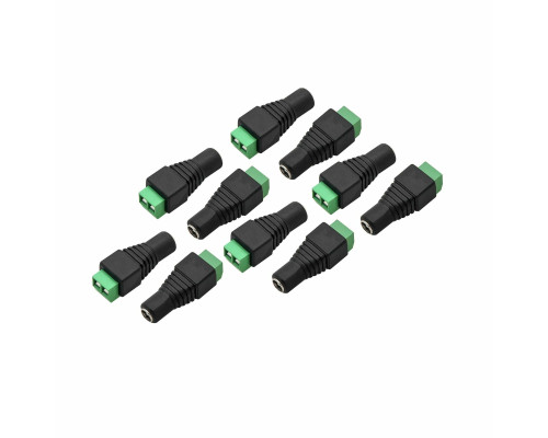 Разъем питания для камеры видеонаблюдения DC (мама) с клеммной колодкой PST-DCF01 в комплекте 10 шт.