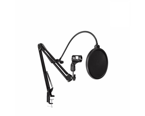 Настольная стойка для микрофона пантограф с поп-фильтром