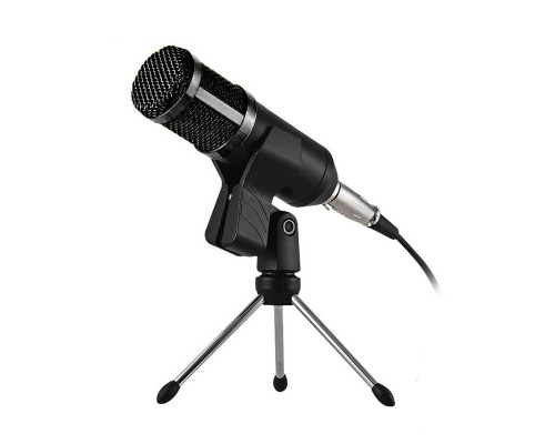 Конденсаторный микрофон BM-800, USB адаптер, настольная тренога, держатель прищепка, черный