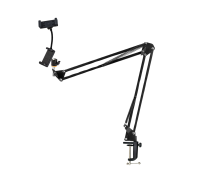 Настольная стойка пантограф ST-341A с усиленной струбциной, держателями телефона для горизонтальной и вертикальной съемки c нагрузкой до 1.6 кг