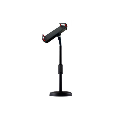 Держатель телефона/планшета до 18 см на настольной стойке с резьбой 1/4" с гибким коротким держателем телефона