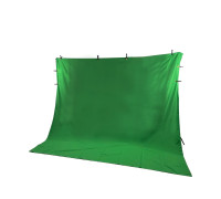 Переносной каркас KF-270ZP с фоном хромакей тканевым для фотостудии, 2.5x4 м, и прищепками 8 шт. в комплекте