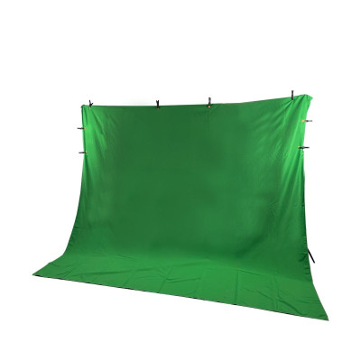 Переносной каркас KF-270ZP с фоном хромакей тканевым для фотостудии, 2.5x4 м, и прищепками 8 шт. в комплекте