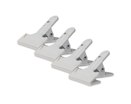 Держатель-прищепка PR1-W для крепления светоотражателя, фотофона, цвет белый, 4 шт