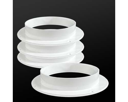 Фланец круглый с кромкой, диаметр под гофру 150 мм, 4 шт