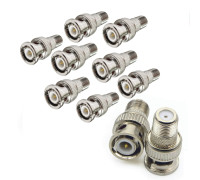 Переходник гнездо F (мама) - штекер BNC (папа), 10 шт