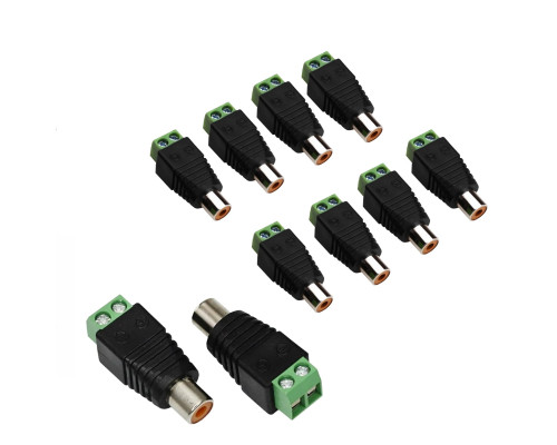 Разъем гнездо RCA (мама) с клеммной колодкой, 10 шт