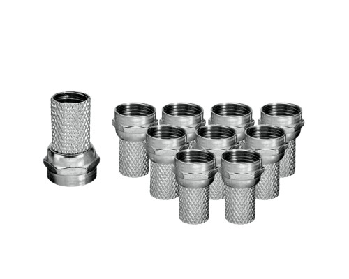 Разъем F (гайка) для монтажа TV провода, 10 шт