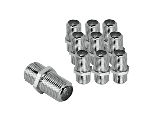 Переходник гнездо F (мама) - гнездо F (мама) "бочка", 10 шт