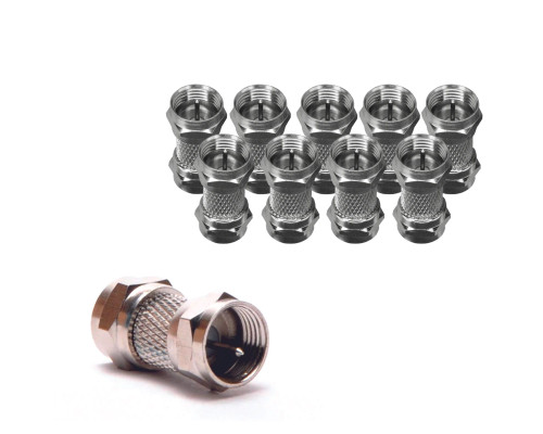 Переходник штекер F (папа) - штекер F (папа), 10 шт