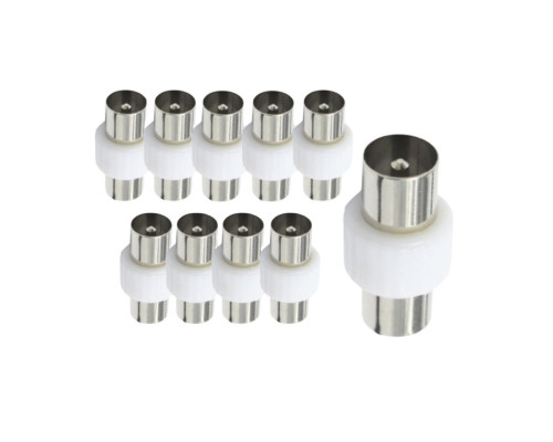 Переходник штекер TV (папа) - штекер TV (папа), 10 шт