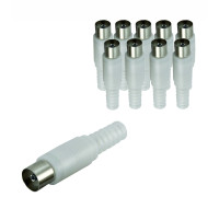 Антенный разъем гнездо TV (мама), без пайки, 10 шт