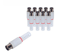 Антенный разъем штекер TV (папа), без пайки, 10 шт