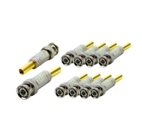 Разъем штекер BNC (папа) под винт с пружиной, 10 шт