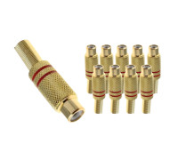 Разъем гнездо RCA (мама) под винт с пружиной, 10 шт